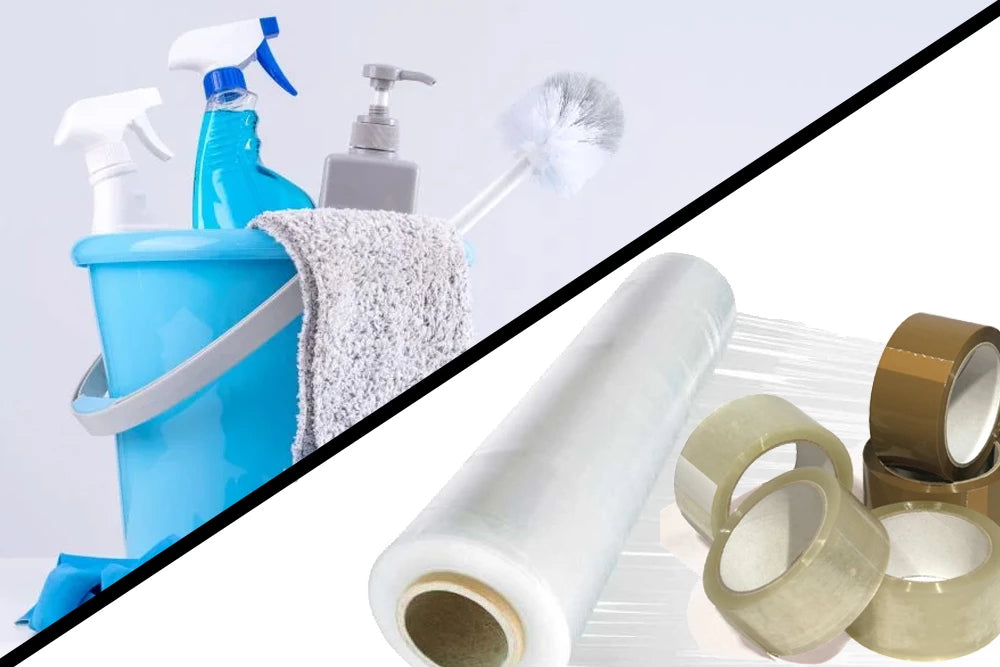 Materiale da imballo e prodotti di carta per la pulizia professionale