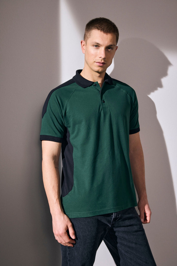 Polo PRO Wear | contrasto - Verde bottiglia