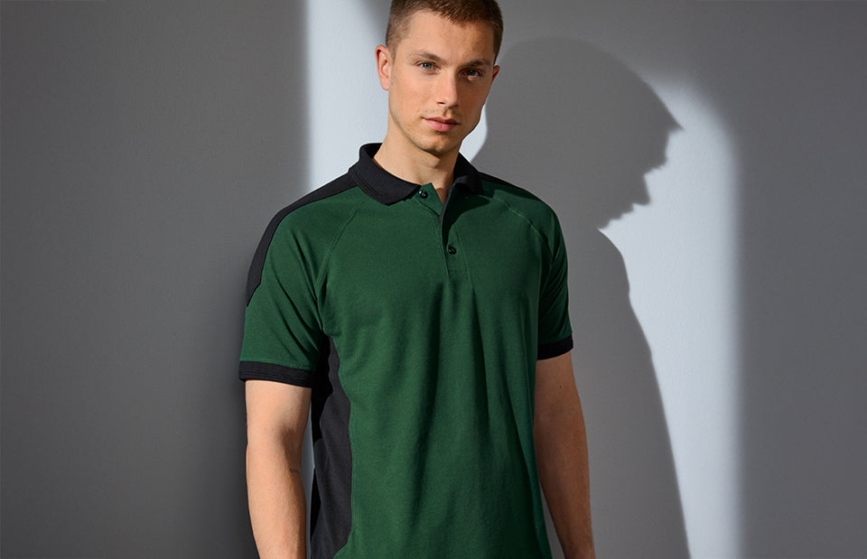 Polo PRO Wear | contrasto - Verde bottiglia