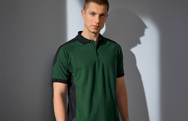 Polo PRO Wear | contrasto - Verde bottiglia
