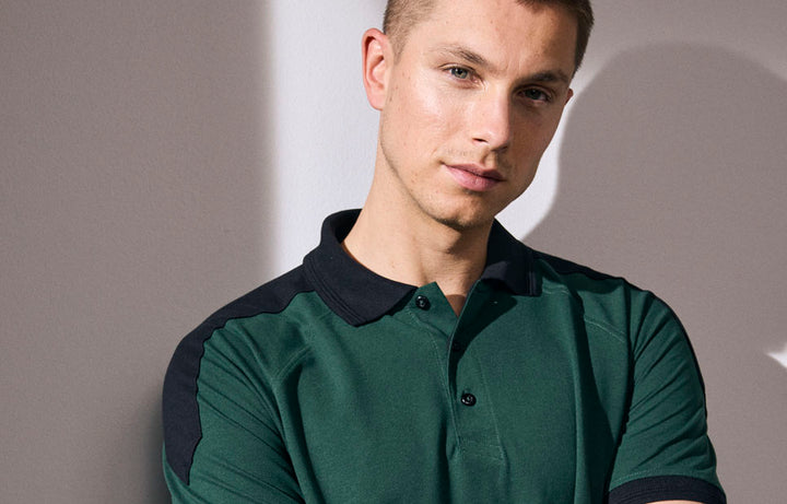 Polo PRO Wear | contrasto - Verde bottiglia