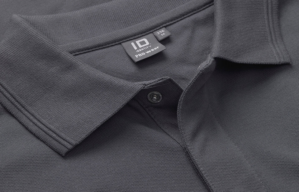 Polo PRO Wear manica lunga | bottoni a pressione - Grigio argento