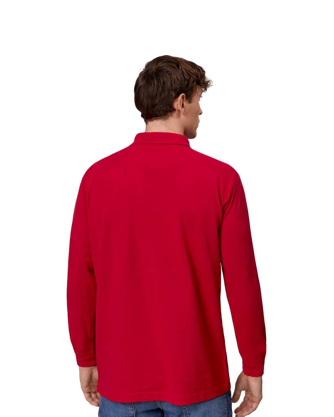 Polo PRO Wear manica lunga | bottoni a pressione - Rosso