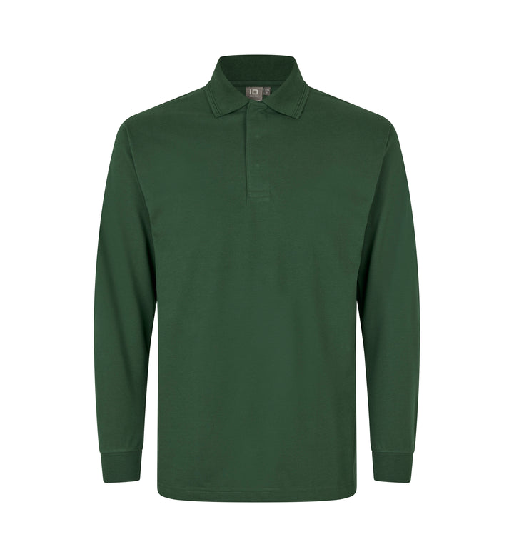 Polo PRO Wear manica lunga | bottoni a pressione - Verde bottiglia