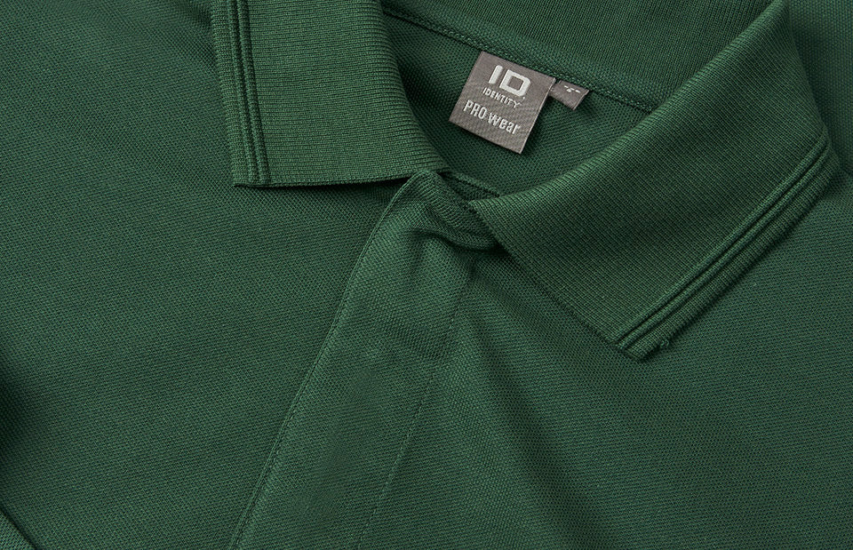 Polo PRO Wear manica lunga | bottoni a pressione - Verde bottiglia
