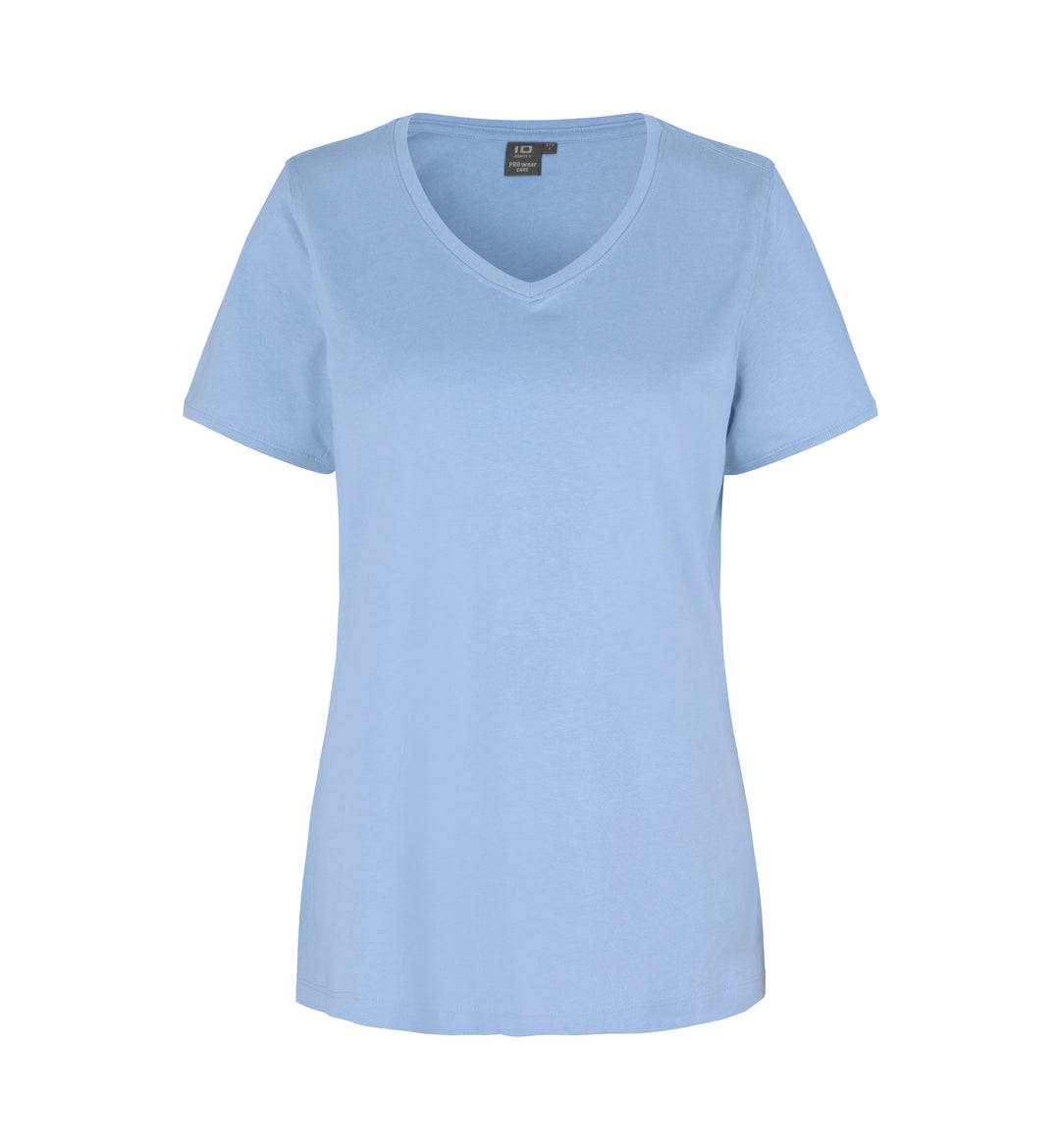 T-shirt PRO Wear CARE | scollo V | donna - Azzurro