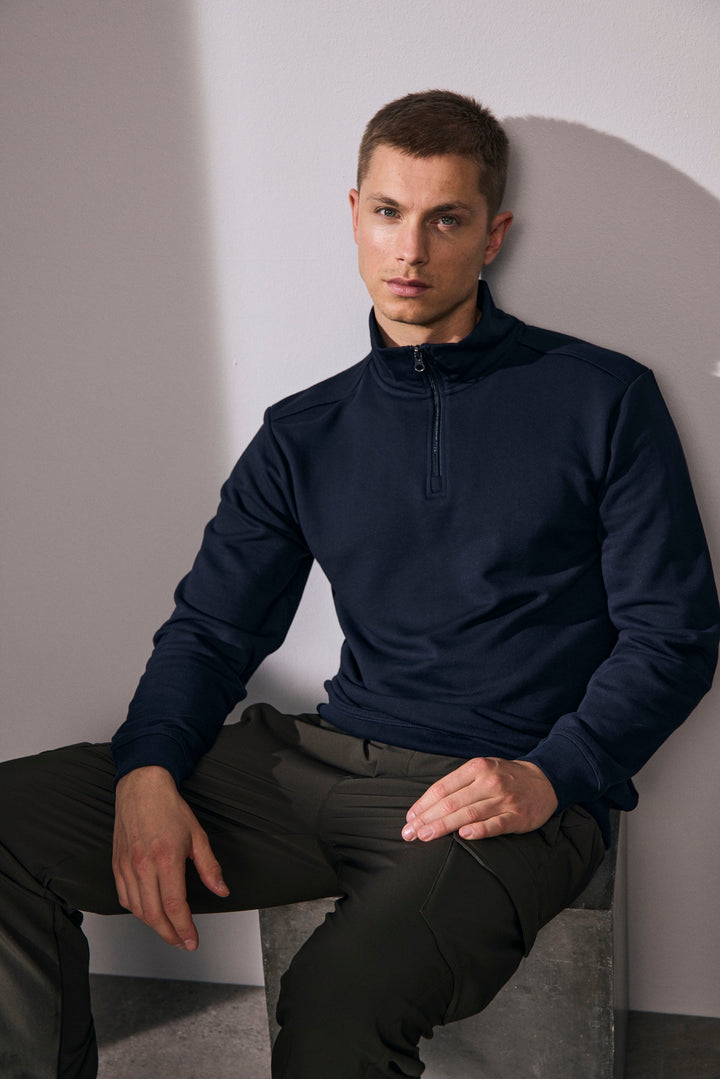 Felpa PRO Wear CARE | zip ¼ - Blu navy