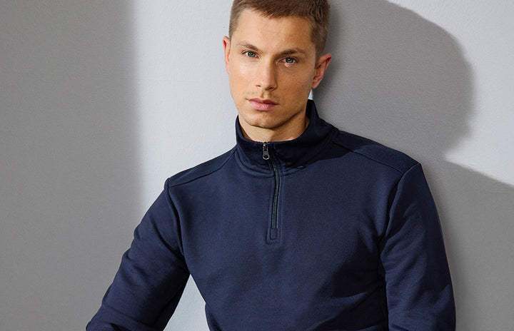 Felpa PRO Wear CARE | zip ¼ - Blu navy
