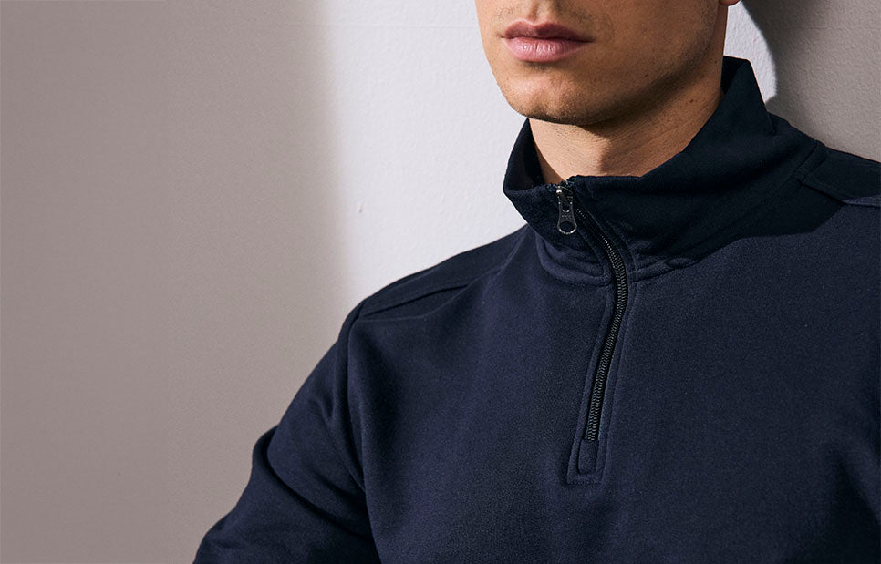 Felpa PRO Wear CARE | zip ¼ - Blu navy