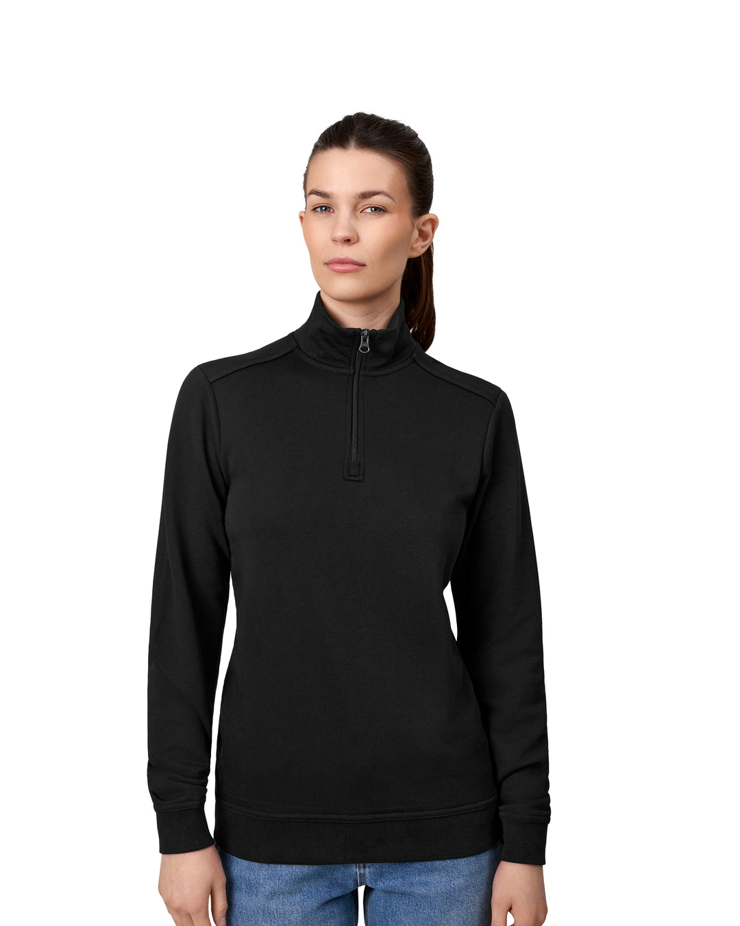 Felpa PRO Wear CARE | zip ¼ | donna - Nero
