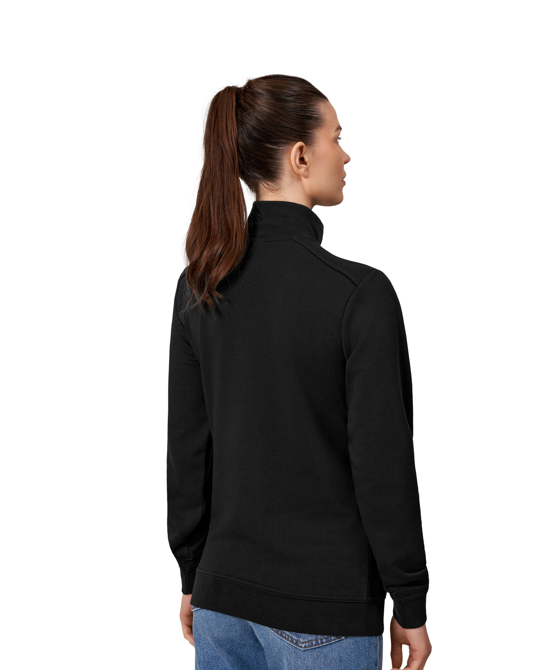 Felpa PRO Wear CARE | zip ¼ | donna - Nero