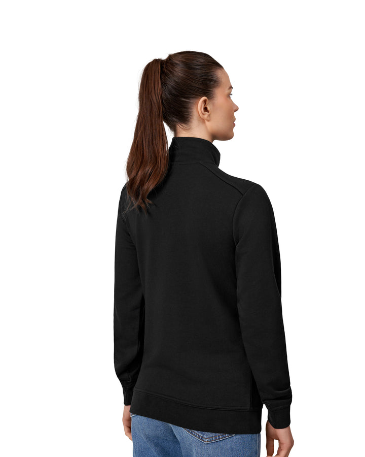 Felpa PRO Wear CARE | zip ¼ | donna - Nero
