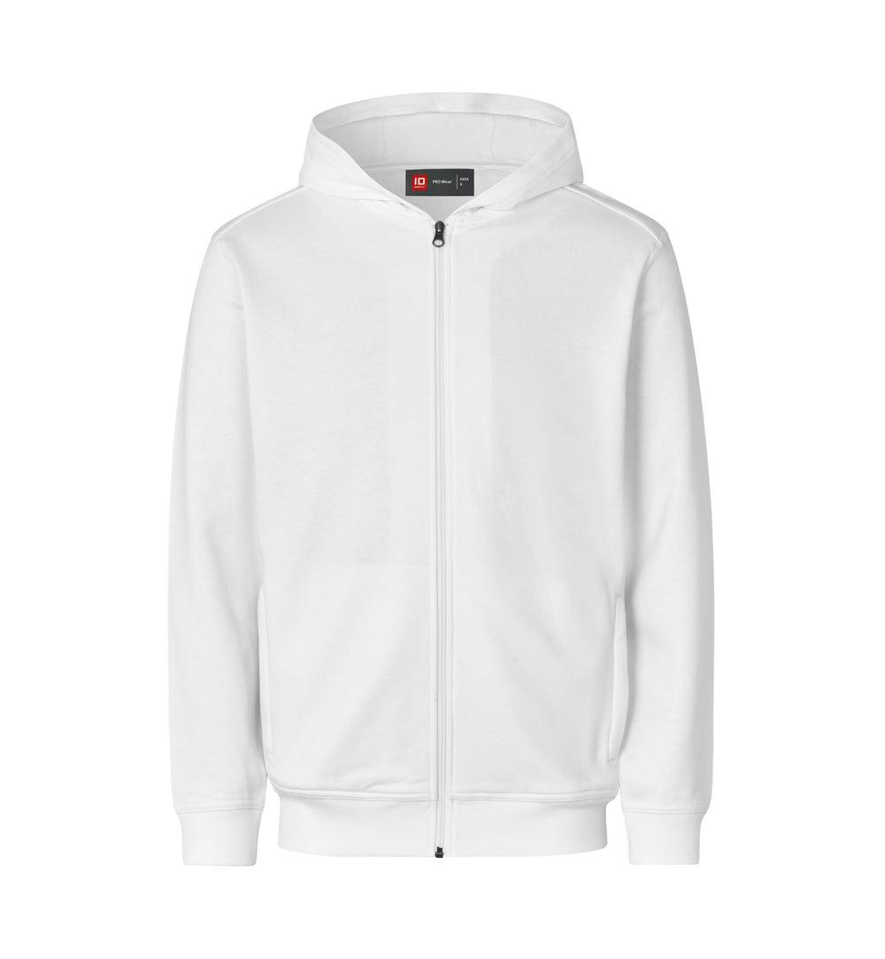 Felpa PRO Wear CARE | cappuccio | zip - Bianco