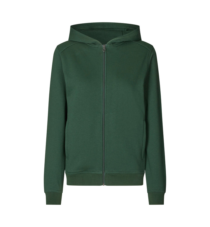 Felpa PRO Wear CARE | cappuccio | zip | donna - Verde bottiglia