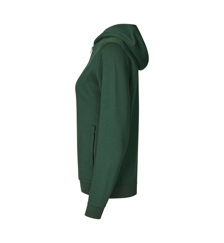 Felpa PRO Wear CARE | cappuccio | zip | donna - Verde bottiglia