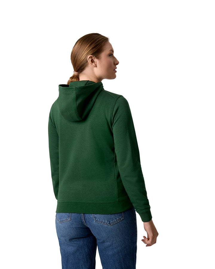 Felpa PRO Wear CARE | cappuccio | zip | donna - Verde bottiglia