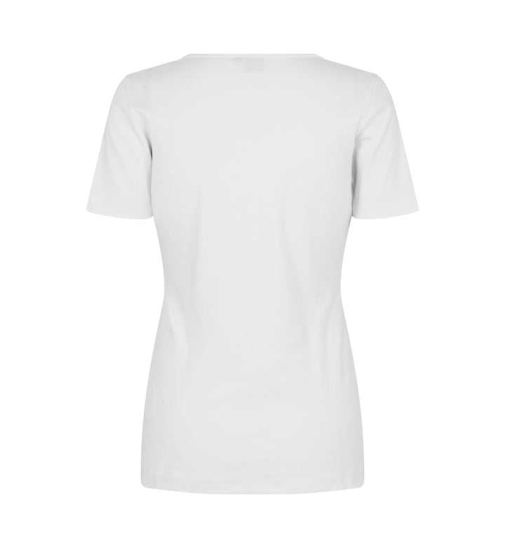 T-shirt interlock | scollo V | donna - Bianco