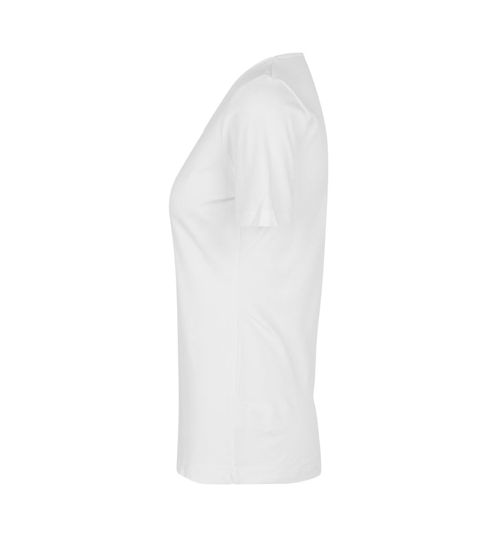 T-shirt interlock | scollo V | donna - Bianco