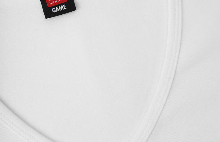 T-shirt interlock | scollo V | donna - Bianco
