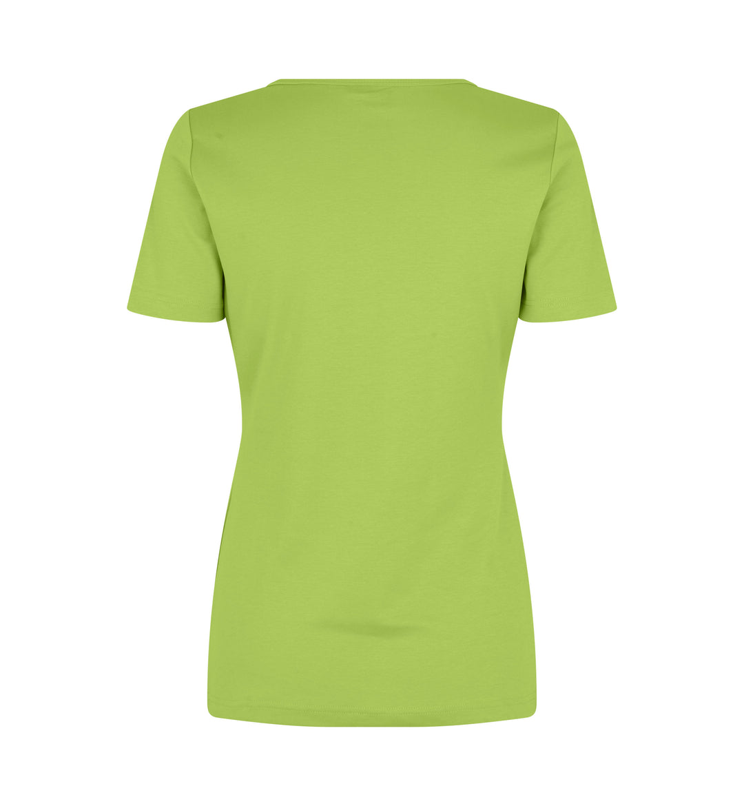 T-shirt interlock | scollo V | donna - Lime