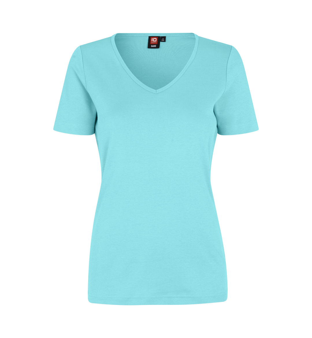 T-shirt interlock | scollo V | donna - Menta