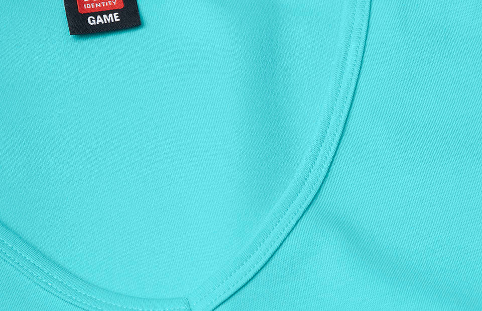 T-shirt interlock | scollo V | donna - Menta