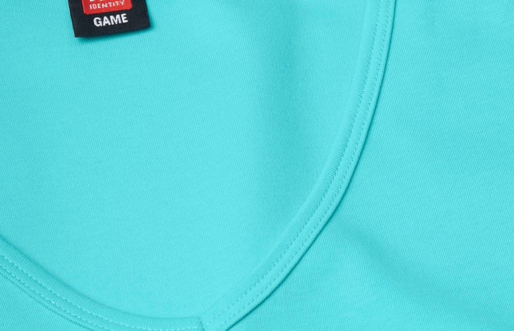 T-shirt interlock | scollo V | donna - Menta
