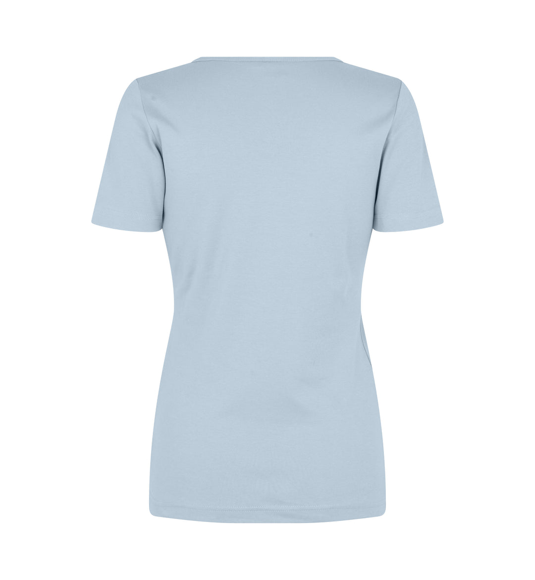 T-shirt interlock | scollo V | donna - Azzurro