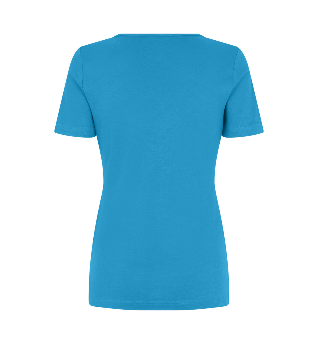 T-shirt interlock | scollo V | donna - Turchese