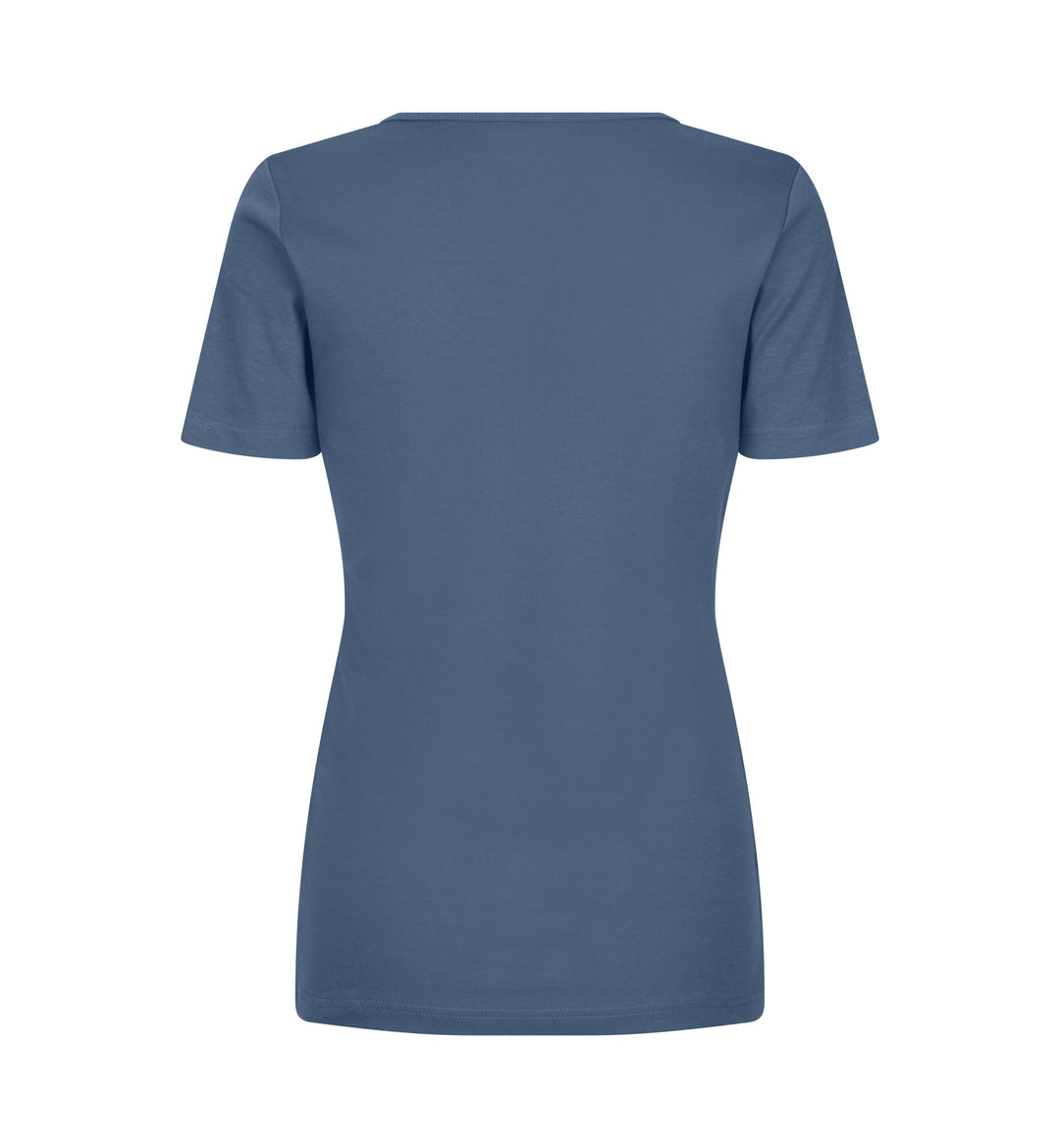 T-shirt interlock | scollo V | donna - Indaco
