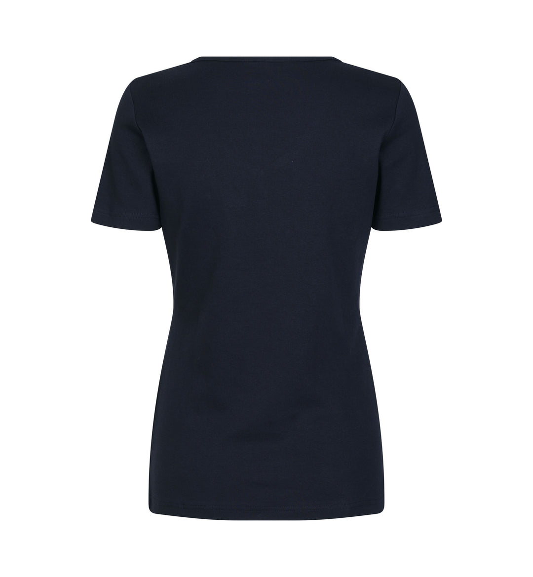 T-shirt interlock | scollo V | donna - Blu navy