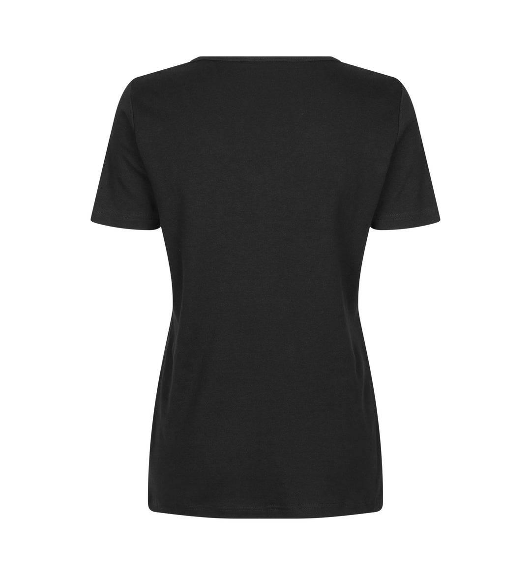 T-shirt interlock | scollo V | donna - Nero