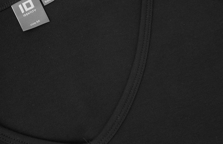 T-shirt interlock | scollo V | donna - Nero