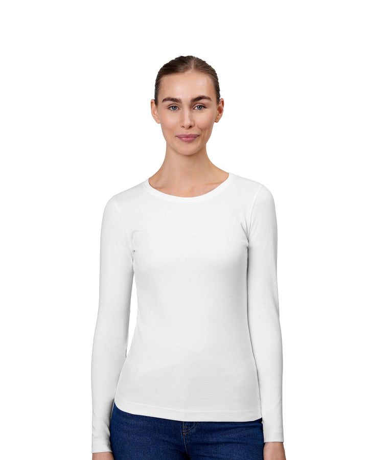 T-shirt interlock | manica lunga | donna - Bianco