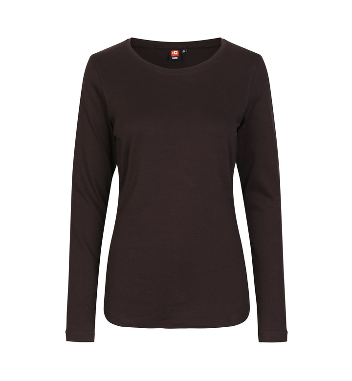 T-shirt interlock | manica lunga | donna - Dark bordeaux