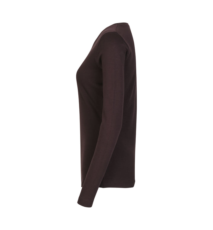 T-shirt interlock | manica lunga | donna - Dark bordeaux