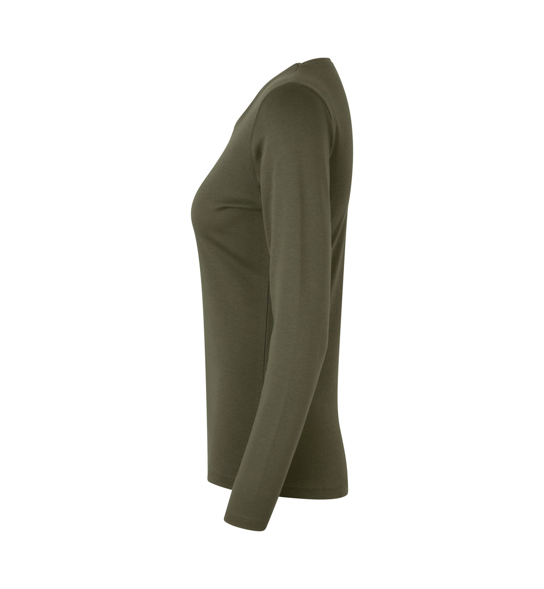 T-shirt interlock | manica lunga | donna - Oliva