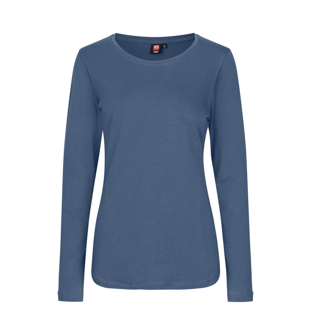T-shirt interlock | manica lunga | donna - Indaco