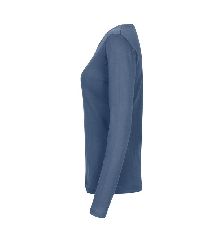 T-shirt interlock | manica lunga | donna - Indaco