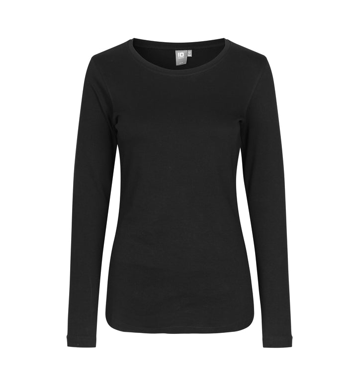 T-shirt interlock | manica lunga | donna - Nero