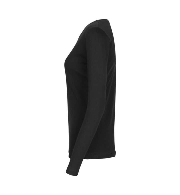 T-shirt interlock | manica lunga | donna - Nero