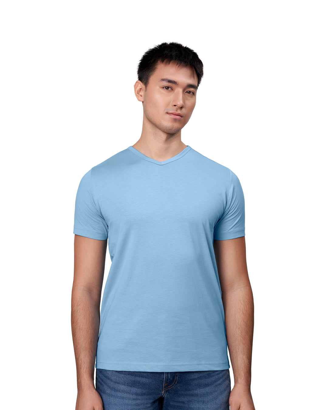T-shirt T-TIME® | scollo V - Azzurro