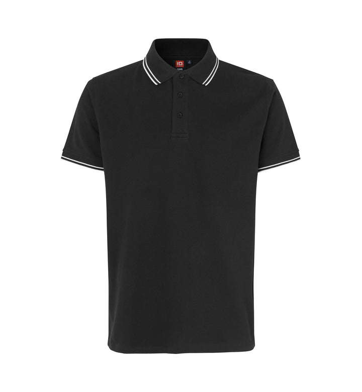 Polo contrasto | stretch - Nero