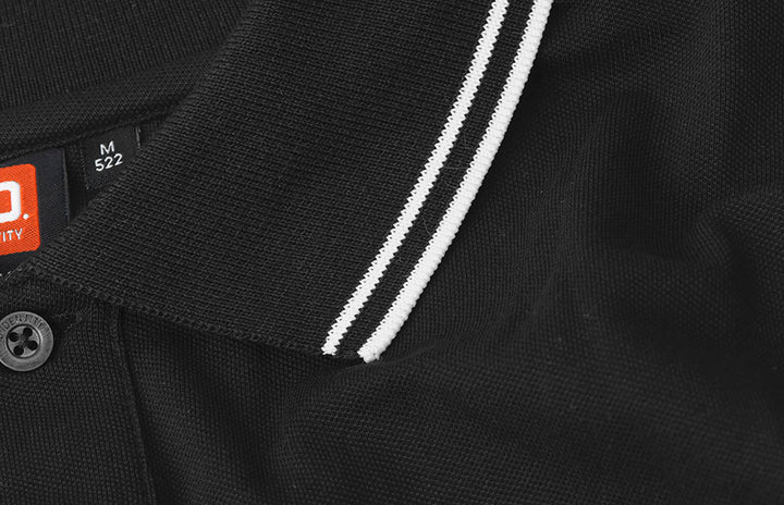 Polo contrasto | stretch - Nero
