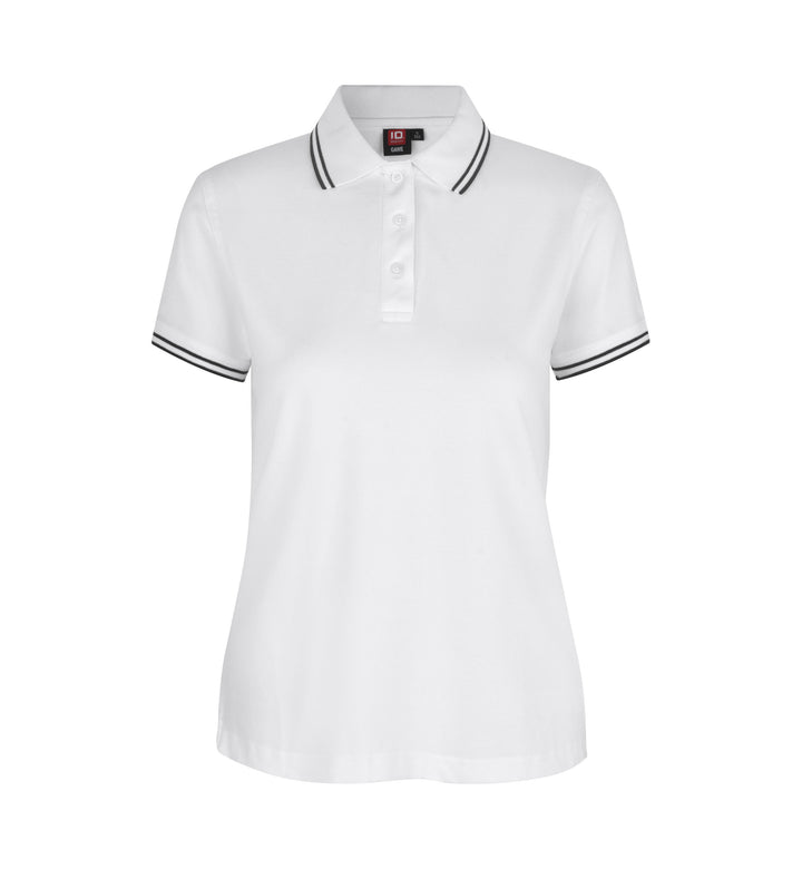 Polo contrasto | stretch | donna - Bianco
