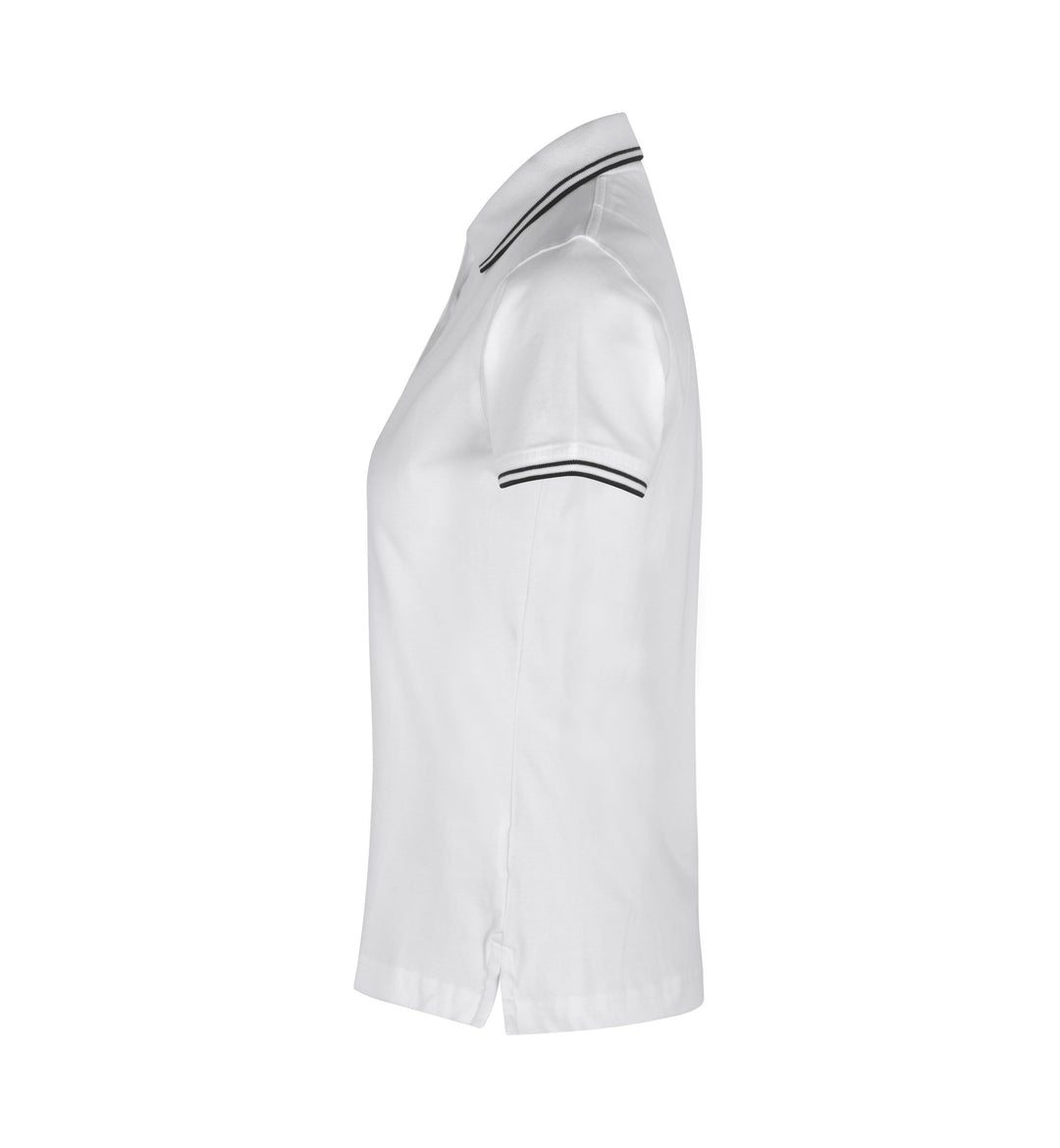 Polo contrasto | stretch | donna - Bianco