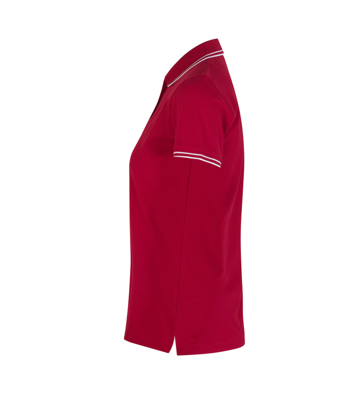 Polo contrasto | stretch | donna - Rosso
