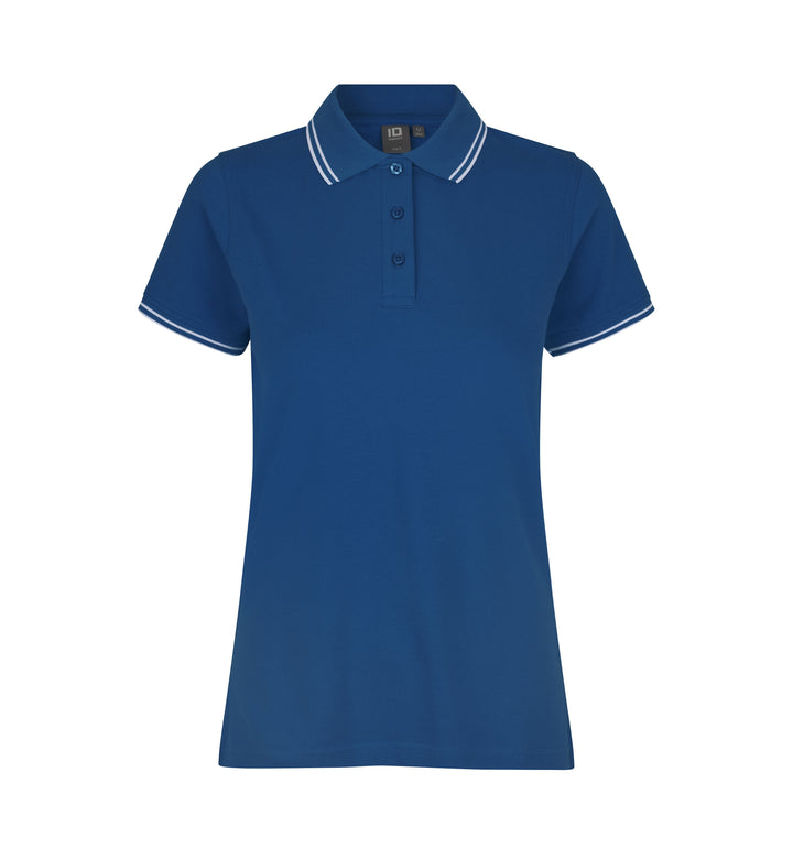 Polo contrasto | stretch | donna - Azure