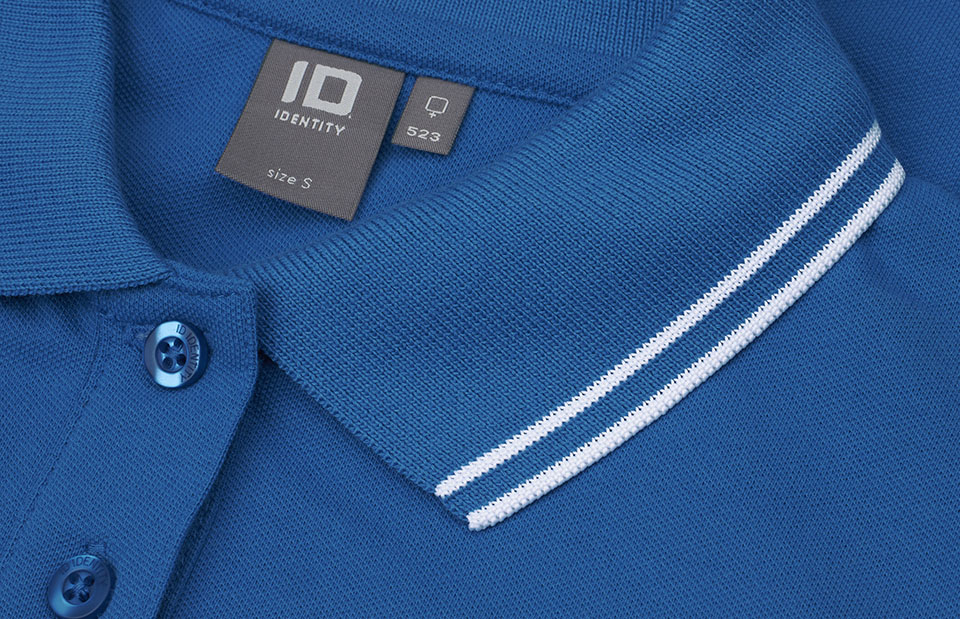 Polo contrasto | stretch | donna - Azure