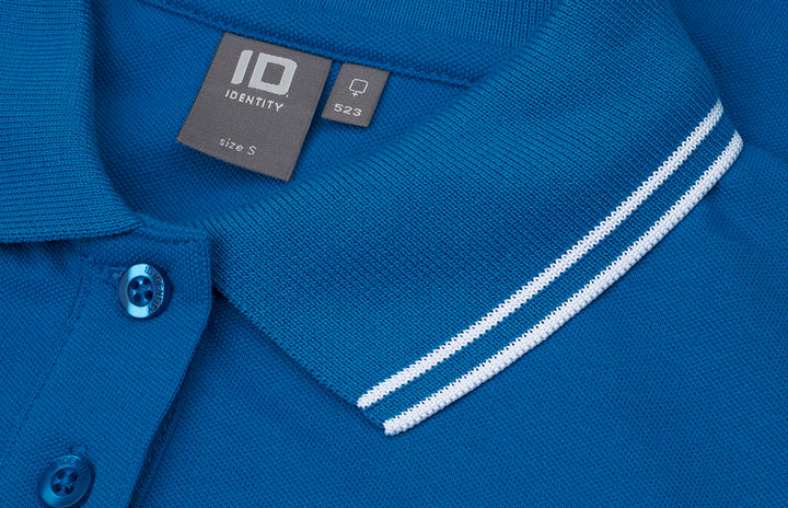 Polo contrasto | stretch | donna - Azure